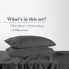 4 Piece Sheet Set California King (72"x84") Size Dark Grey Solid, 100% Egyptian Cotton, High-Thread-Count Cooling Bed Sheets, 24 Inch Deep Pocket of Fitted Sheet, Cal King Size Cotton Bed Sheets Set view 2