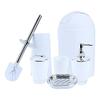 Bathroom Accessories Set 6 Piece Bath Ensemble Includes Dispenser, Toothbrush Holder, Toothbrush Cup, Dish for Decorative Countertop and Housewarming Gift view 3