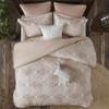 Ink+Ivy Queen Comforter Set Geometric Cotton Comforters Farmhouse with Clipped Jacquard, All Season, Down Alternative Lightweight & Fluffy Bedding, Matching Shams, Ellipse, Full/Queen, Blush 3 Piece view 1
