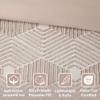 Ink+Ivy Queen Comforter Set Geometric Cotton Comforters Farmhouse with Clipped Jacquard, All Season, Down Alternative Lightweight & Fluffy Bedding, Matching Shams, Ellipse, Full/Queen, Blush 3 Piece view 4