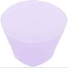 Ottoman Footstool Cover Round Pouf Cover with Piping Cotton White 20" Diameter x 16" Height (50 cm Diameter x 40 cm Height) Cover ONLY, Not Stuffed, Insert not Included view 3
