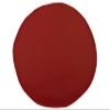 Ottoman Round Pouf Cover with Piping Footstool Cover Cotton Burgundy 18" Diameter x 16" Height (45 cm Diameter x 40 cm Height) Cover ONLY, Not Stuffed, Insert not Included view 2