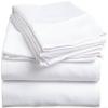 100% Percale Cotton 4 PC Sheet Set Ultra Soft & Cozy Bedding Sheets 15" Deep Pocket 400 TC RV-King (72"X80") White Solid view 1