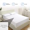 100% Percale Cotton 4 PC Sheet Set Ultra Soft & Cozy Bedding Sheets 15" Deep Pocket 400 TC RV-King (72"X80") White Solid view 2