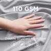 Empyrean Grey Lavender Extra Deep Pocket Fitted Sheet Full Size, Hotel Luxury Deep Pocket Full Size Fitted Sheet Only Easily Fits 18 to 24 Inch Mattress, Soft, Wrinkle-Free with Corner Straps view 2