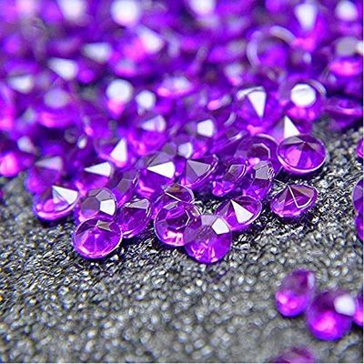 Jane Shop Acrylic Diamonds, 4.5mm Acrylic Color Faux Round Crystals Treasure Gems Tabletop Confetti Crystals for Table Confetti, Table Scatters, Vase Fillers, Party Decoration (2000pcs Purple)