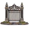 Department 56 Zinc alloy, Porcelain, Plastic 6002318 DC Comics Village Batman Wayne Manor Bruce and Alfred Lit Building and Accessory Set, 8.07 Inch, Multicolor view 3