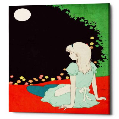 Epic Graffiti 'Alice in the Moonlight' by Sai Tamiya, Canvas Wall Art, 12"x18"