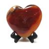 Innovative Surface Art Red Agate Stone Heart with Wood Stand (Heart #6) view 3