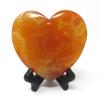 Innovative Surface Art Red Agate Stone Heart with Wood Stand (Heart #14) view 1