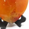 Innovative Surface Art Red Agate Stone Heart with Wood Stand (Heart #14) view 2