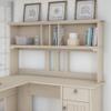 Bush Home Salinas 60W Hutch in Antique White, Desk Attachment with Shelf Storage for Home Office view 2