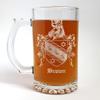 Brown English Family Coat of Arms 16oz Beer Stein: Engraved Personalization Included view 2