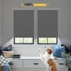 Cordless Cellular Shades Blackout Window Blinds Honeycomb Blinds Fabric 46" W x 48" H, Cool Silver(Blackout) view 4