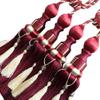 1 Pair Double Balls Luxurious Curtain Buckle European Style Curtain Tiebacks Rope Beaded Tassels Curtain Tiebacks (Jujube red) view 1