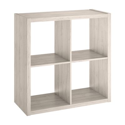 ClosetMaid 4-Cube Decorative Open Back Storage Organizer, Bleached Walnut