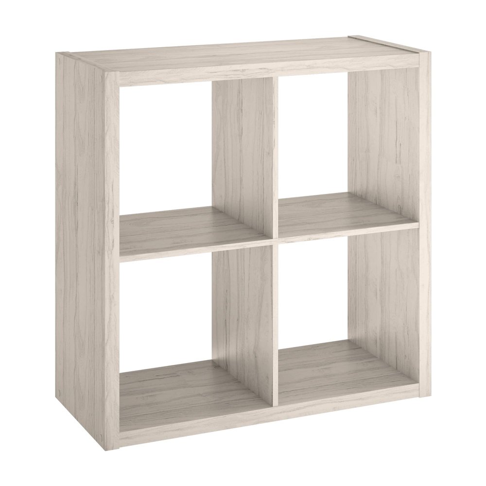 ClosetMaid 4-Cube Decorative Open Back Storage Organizer, Bleached Walnut