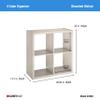 ClosetMaid 4-Cube Decorative Open Back Storage Organizer, Bleached Walnut view 3