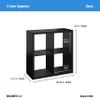 ClosetMaid Decorative Open Back 4-Cube Storage Organizer, Black view 3