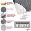 COMFORTANZA Soft 16x16x3 Memory Foam Seat Cushion for Kitchen, Dining, Office Chairs, Cars - Washable Velvety Cover with Waterproof Layer & Non-Slip Base - Comfort & Back Pain Relief - Gray view 3