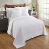 Better Trends Chenille Bedspreads King Size, White 100% Cotton Chenille Stripe Design Tufted Bedding Coverlet Soft Lightweight, 120"x110" 1 Piece Jullian Collection view 3