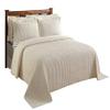Better Trends Chenille Bedspreads Full/Double Size, Ivory 100% Cotton Chenille Stripe Design Tufted Bedding Coverlet Soft Lightweight, 81"x110" 1 Pieces Jullian Collection view 2