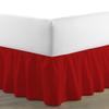 Amuze Bedding Egyptian Cotton 300 Thread Count 1 PC Tailored Single Ruffled/Dust Ruffle Bed Skirt (Blood Red, Cal King, Drop Length 15 Inches) view 1