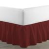 Amuze Bedding Egyptian Cotton 300 Thread Count 1 PC Tailored Single Ruffled/Dust Ruffle Bed Skirt (Burgundy, Twin XL, Drop Length 15 Inches) view 1
