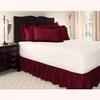 Amuze Bedding Egyptian Cotton 300 Thread Count 1 PC Tailored Single Ruffled/Dust Ruffle Bed Skirt (Burgundy, Twin XL, Drop Length 15 Inches) view 2
