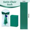 VDS Satin Chair Sashes Chair Cover Back Tie Sateen Bows Ribbon for Wedding Birthday Graduation Engagement Ceremony Event Party Banquet Venue Hotel All Dining Chair Decoration (125PC) (Emerald Green) view 3