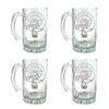 Douglas Scottish Clan Crest 16oz Beer Stein Set of 4  Personalized Heraldic Engraving view 1