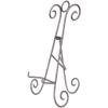 Bard's Scroll Antique Silver Collapsible Easel Stand, 15" H x 9" W x 8.5" D (For 10" - 11.5" Plates) view 1
