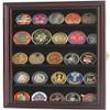 flag connections Lockable 30 Military Challenge Coin, Sport Competition Coin, Casino Chip Display Case Wall Mounted Cabinet, with Lock view 1