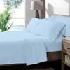 4 Piece RV Bunk Sheets 42" x 80" Light Blue Solid, 100% Egyptian Cotton, High-Thread-Count Cooling Bed Sheets, 15 Inch Deep Pocket of Fitted Sheet, For Your Travel Trailers Bedding- RV Sheets 42x80 view 1
