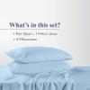 4 Piece RV Bunk Sheets 42" x 80" Light Blue Solid, 100% Egyptian Cotton, High-Thread-Count Cooling Bed Sheets, 15 Inch Deep Pocket of Fitted Sheet, For Your Travel Trailers Bedding- RV Sheets 42x80 view 2