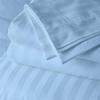 4 Piece Sheet Set Eastern King (76"x80") Size Light Blue Stripe, 100% Egyptian Cotton, High-Thread-Count Cooling Bed Sheets, 24 Inch Deep Pocket of Fitted Sheet, Eastern King Size Cotton Sheets Set view 3