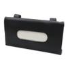 X AUTOHAUX Sun Visor Tissue Holder for Car Sun Visor Napkin Holder Car Visor Tissue Holder PU Leather Tissue Box Black view 1