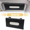 X AUTOHAUX Sun Visor Tissue Holder for Car Sun Visor Napkin Holder Car Visor Tissue Holder PU Leather Tissue Box Black view 2