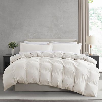 Nestl Off White Duvet Cover Full Size - Soft Prewashed Full Size Duvet Cover Set, 3 Piece, with Zipper Closure, 1 Duvet Cover 80x90 inches and 2 Pillow Shams - No Comforter