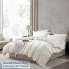 Nestl Off White Duvet Cover Full Size - Soft Prewashed Full Size Duvet Cover Set, 3 Piece, with Zipper Closure, 1 Duvet Cover 80x90 inches and 2 Pillow Shams - No Comforter view 2