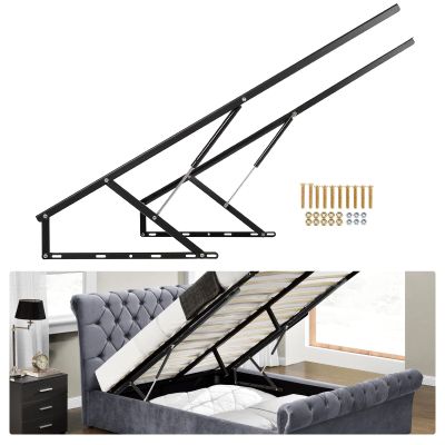 BEAMNOVA 4.6 FT Bed Lift Mechanism, 198-286 lbs Load Capacity, Lifting Gas Spring Set, Heavy Duty, for Storage Box Bed Sofa, Space Saving DIY Project