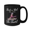 BeeTeeStore Baton Twirling Mug - Just A Girl Who Loves To Twirl Design - 15oz Black Ceramic Coffee Cup for Marching Band, Drum Majors & Majorettes - Notable Sports Lover Gift view 2