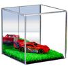 Better Display Cases Versatile Acrylic Display Case - Small Square Box with Mirror and Turf Base 4" x 4" x 4" (A057-MTB) view 2