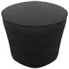 Footstool Round Pouffe Cover with Piping Ottoman Cover Cotton Black 20" Diameter x 12" Height (50 cm Diameter x 30 cm Height) Cover ONLY, Not Stuffed, Insert not Included view 1
