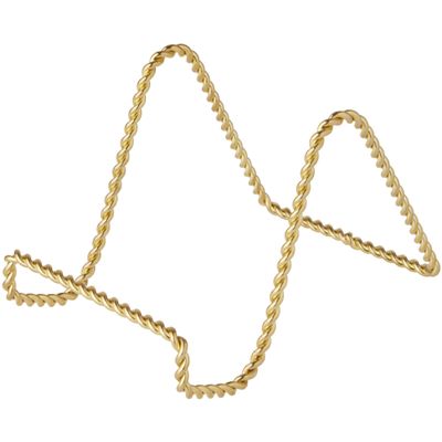 Bard's Twisted Gold-toned Wire Easel Stand, 3" H x 3" W x 4.5" D, Pack of 12