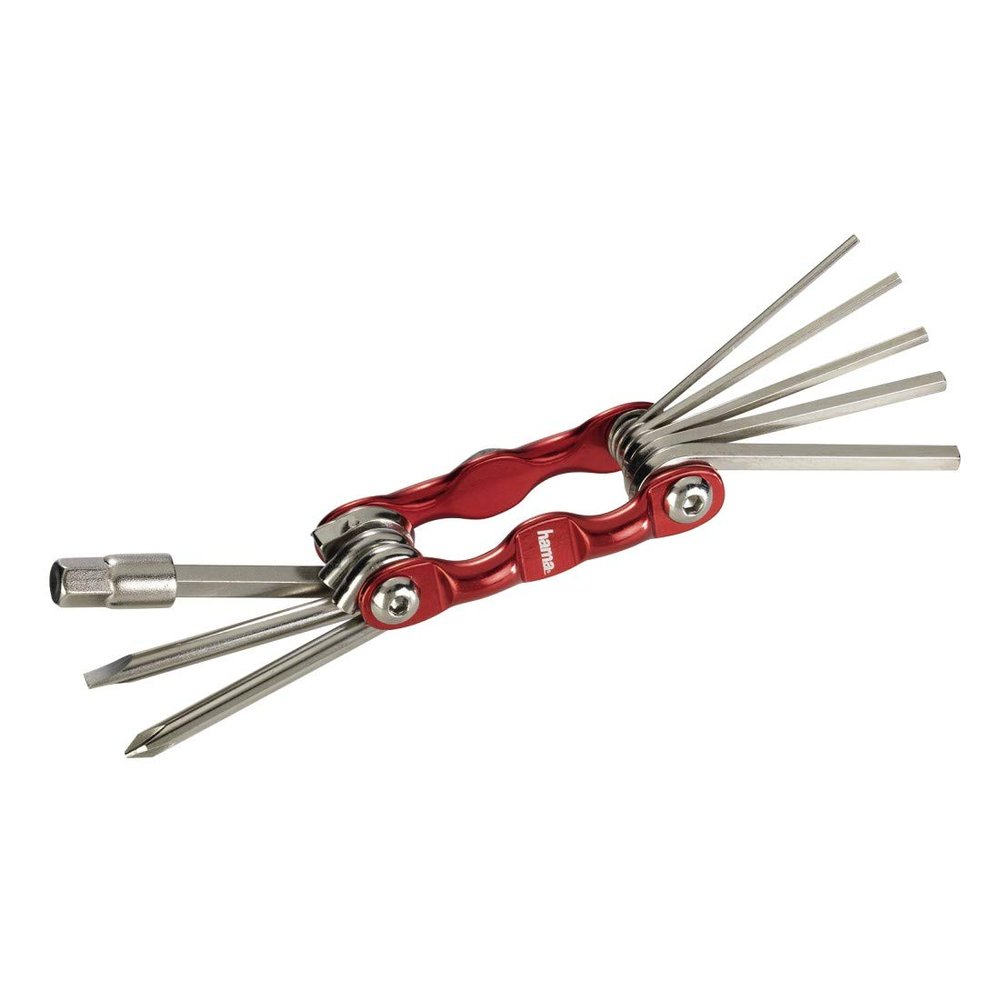 Hama Mini Folding Tool Kit for Bike, 9 Pieces