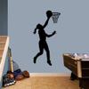 Sweetums Signatures Basketball Girl Layup Wall Decal - Sports Nursery and Kids Room Locker Room Wall Decor Wall Sticker Vinyl Wall Decal view 2