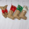 Burlap Cat Stocking Chirstmas Gift For Cat Lovers Fish Stocking Cat Christmas Stocking view 4