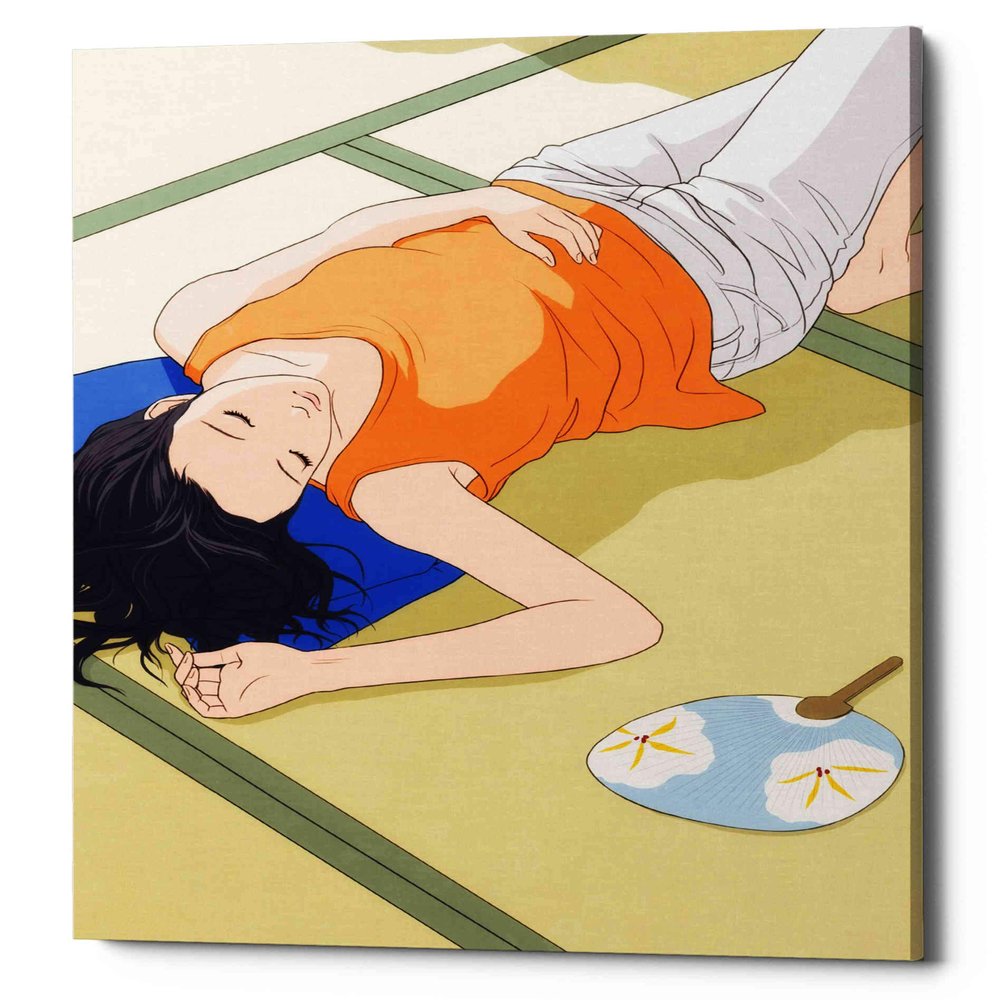Epic Graffiti 'Sleeping Woman' by Sai Tamiya, Canvas Wall Art, 12"x16"