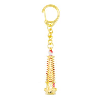 Feng Shui Bejeweled wisdom pagoda Keychain Amulet